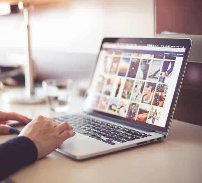 pictures on laptop screen