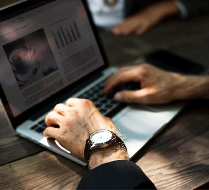 man maintaining website