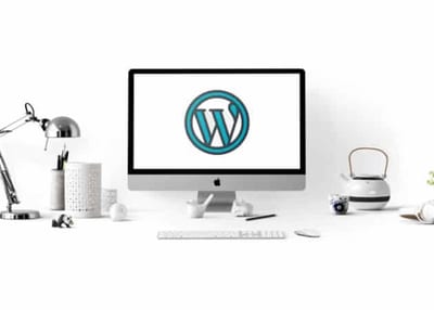 Wordpress Logo on Mac screen