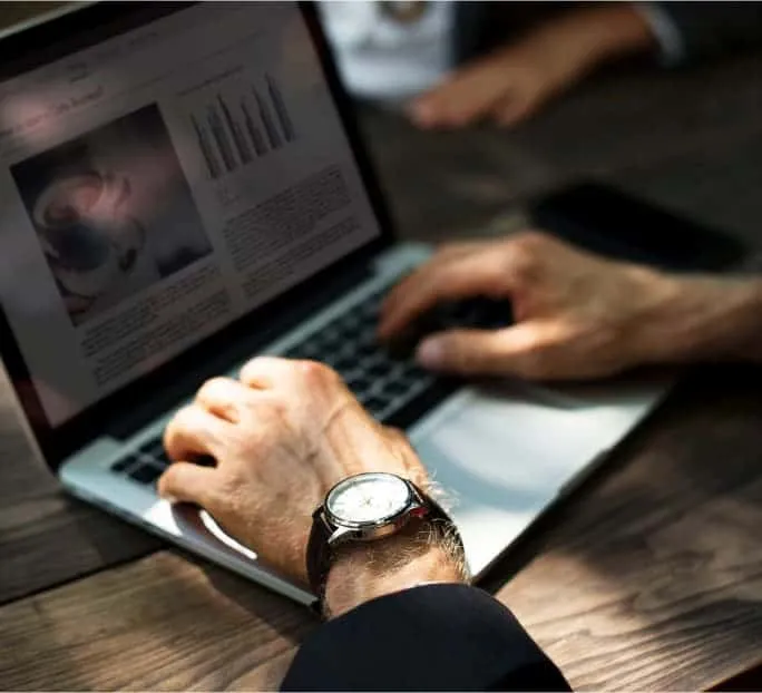 man maintaining website