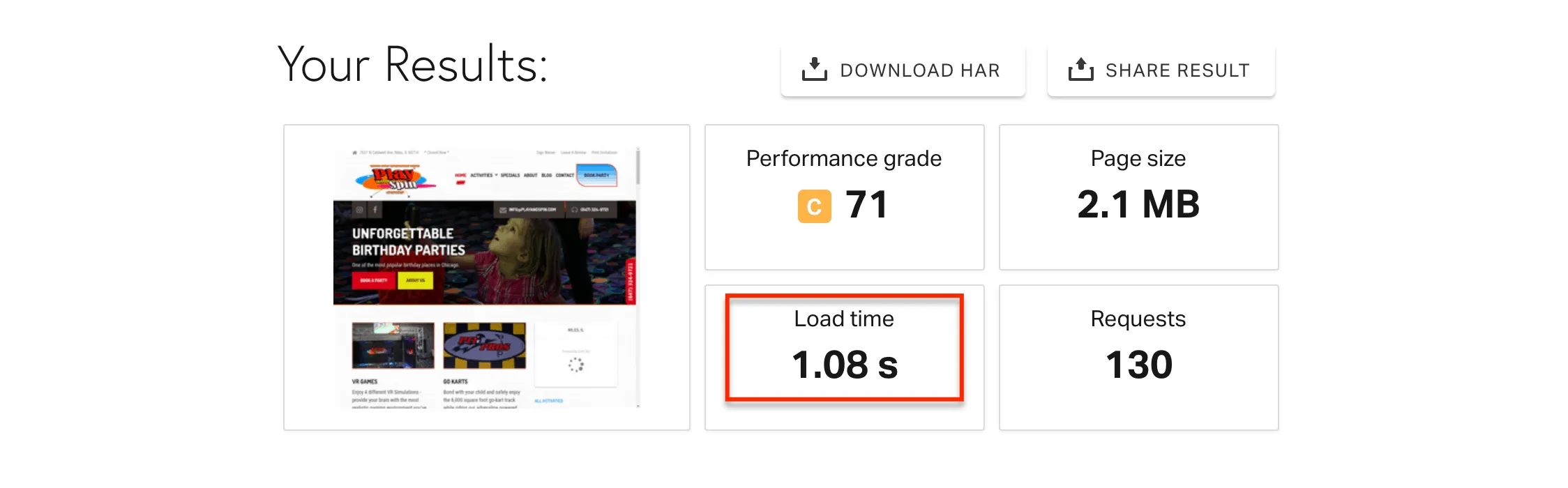 wordpress website speed test